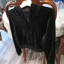 Black  Sweatshirt With Hood Size S