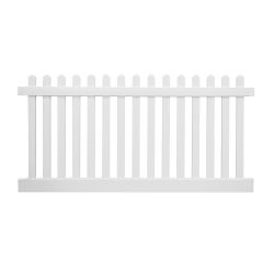 White Vinyl Picket Fence Panel