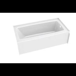 60 in. x 30 in. Alcove Deep Soaking Bathtub with Right Drain