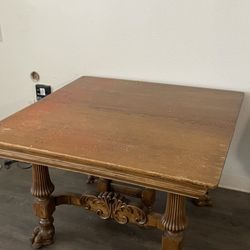 Antique Mahogany Table And Chair Set