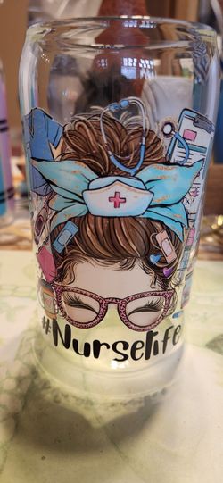 Nurse Glass Cup