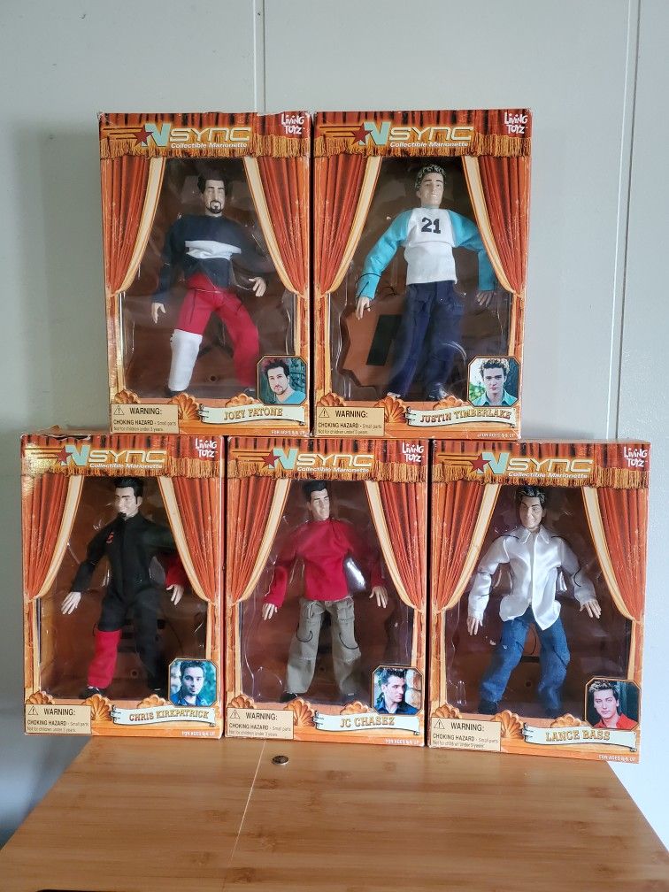 NSYNC Collectible marionette dolls from Living Toys - Complete set.