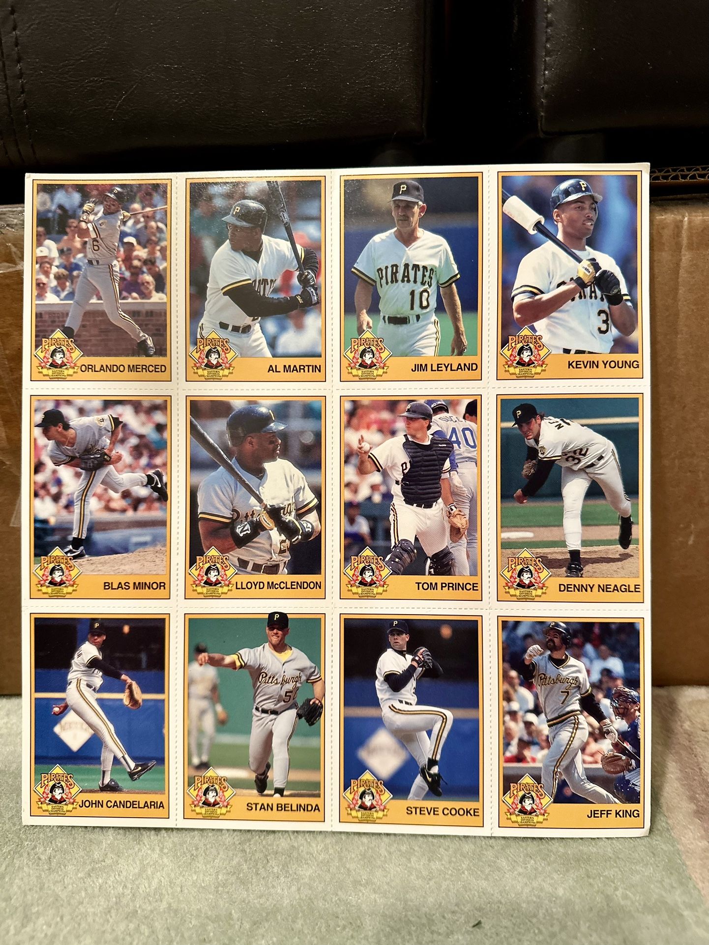 Baseball Cards Uncut Sheet