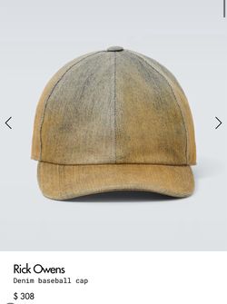 Rick Owens Denim baseball cap (LA Pickup)