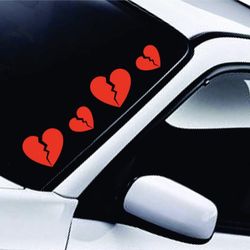 Broken Hearts Car Truck Window Windshield Wall Decal Sticker Vinyl Art Lettering Race Racing Sadboyz Sadgirlz Jdm