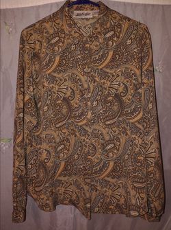 Vintage Yves St Claire Long Sleeve Blouse (L 12-14)