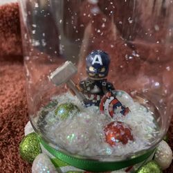 HANDMADE LEGO CAPTAIN AMERICA CHRISTMAS ORNAMENT NEW