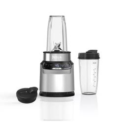 NINJA Nutri Blender Pro Silver 24 oz. with 2 Speed Auto iQ, 1100 Peak Watt, Dishwasher Safe Parts & On the Go Personal Blender