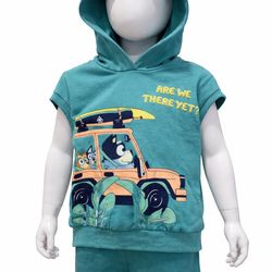 2pc Set Bluey Hooded Top & Short 4T