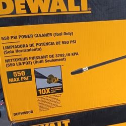 DEWALT 20V MAX 550 PSI 1.0 GPM Cold Water Cordless Battery Power Cleaner with 4 Nozzles (Tool Only)
