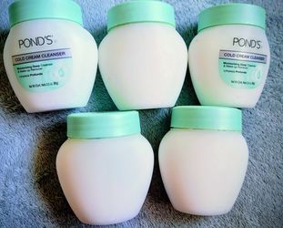 5 Pond's Cold Cream Cleanser Moisturizing Deep Cleanser & Make-Up Remover 3.5 oz Stocking Stuffers