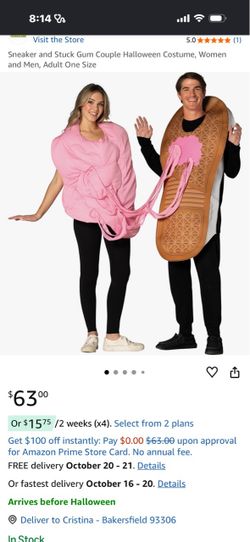 Sneaker and Stuck Gum Couple Halloween Costume
