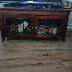 Table...currently  Have my big screen TV on It..approximately 2x4