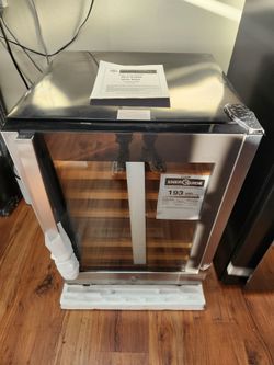 Profile 23.5 in. 44-Bottle Wine Beverage Cooler in Stainless Steel