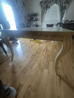 Extra Large Dining Room Table, Heavy Wood, Distressed .