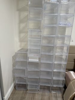 48 Shoes Box Cajas Plasticas De Zapatos