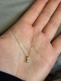 14k blue topaz necklace