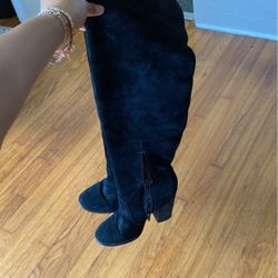 Black Thigh High Boots