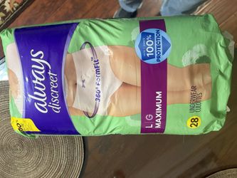 Always Discreet Women Underwear Size Large 28 Count 