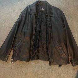 ✨ London Fog Genuine Leather Jacket – Men’s XL – Classic Black