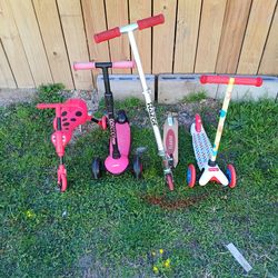 Kid Scooters Used Conditions 2 For $15 Your Choice