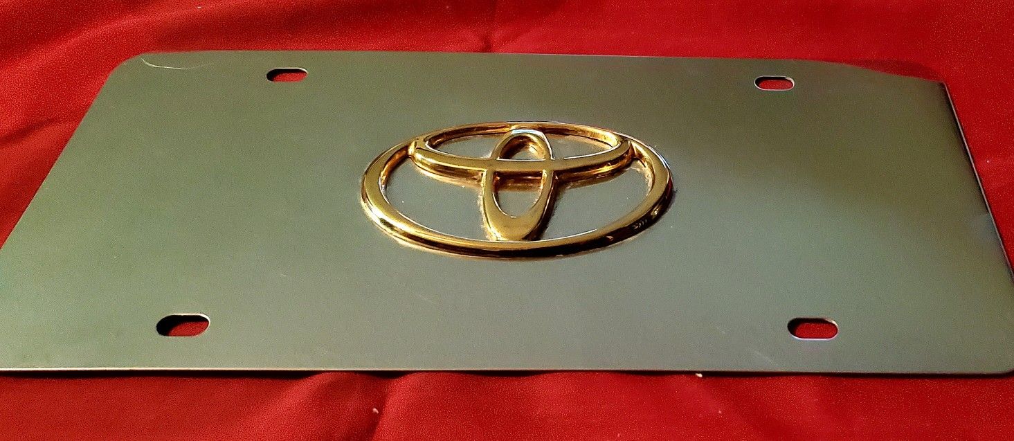 TOYOTA STAINLESS STEEL LICENSE PLATE