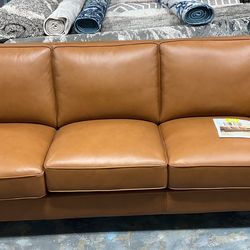 West Park Leather Sofa 
