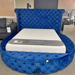 Round Shaped Bed Frame With STORAGE 