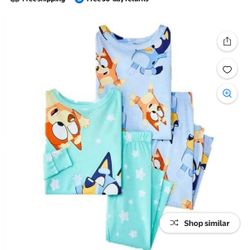 Bluey Snug Fit Cotton Pajamas Set - Size 3T