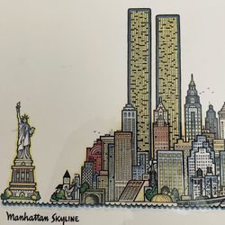 NYC Manhattan Skyline Art Tony Graham World Trade Center