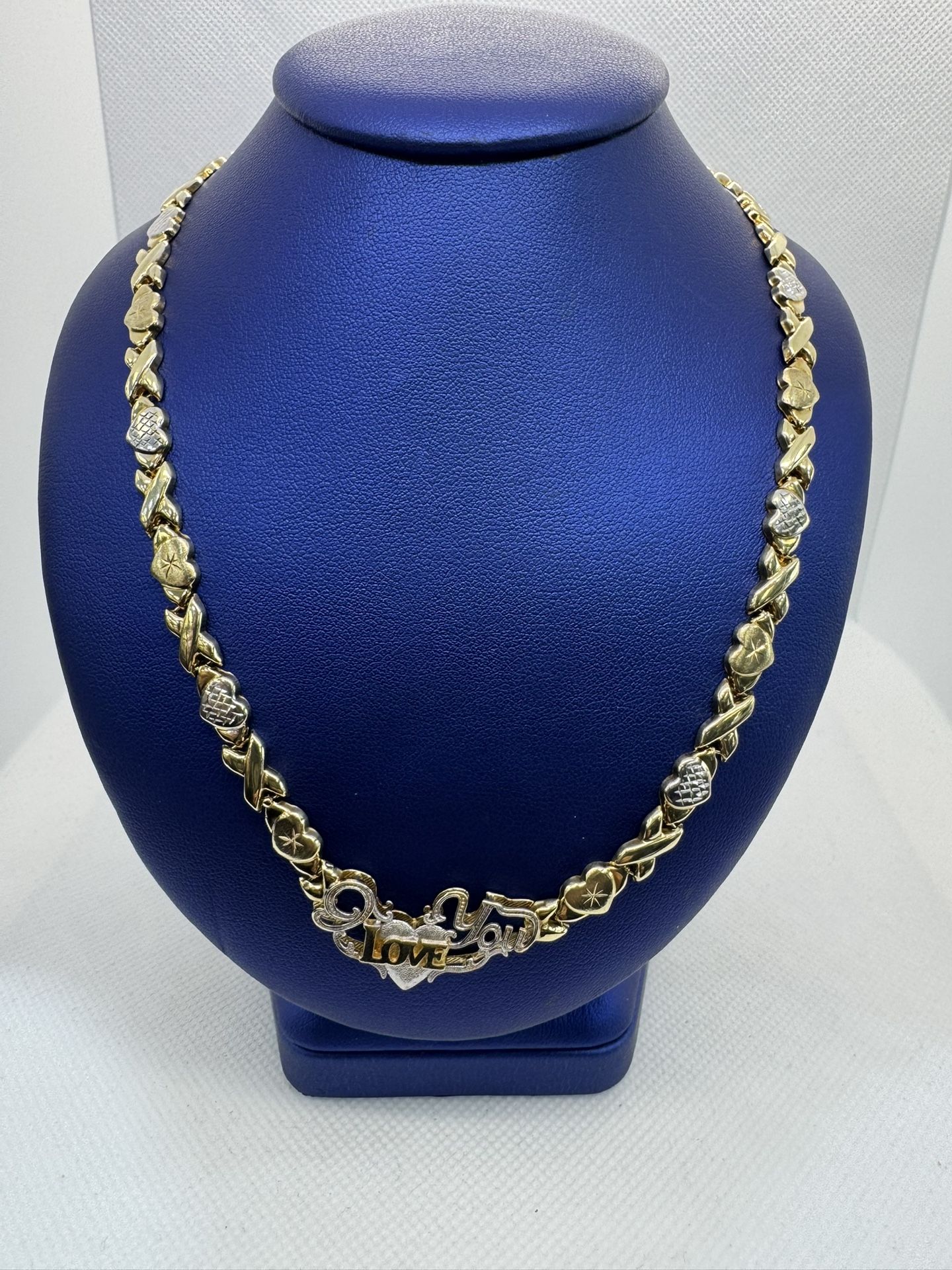 10kt, Xoxo I Love You Necklace 13g