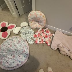 Baby Girl Playmats, Pillows, Loungers, Car Seat/swing Insert, Car Seat Cover