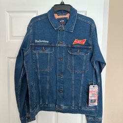  Billabong x Budweiser Mens Denim Jean Jacket Size M