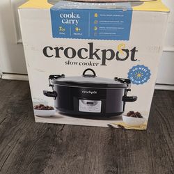 Crockpot Black - Cook & Carry 7 QT