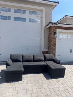 3 piece sectional with storage & sleeper