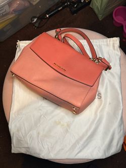 Michael Kors Coral Saffiano Leather Satchel