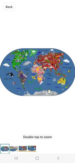Flagship Carpets World Traveler Classroom Educational Area Rug for Kids and Teachers, Durable Quality for Schools, Preschool, Daycare, Learning Center