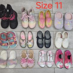 Girls Size 11 Shoes (Whole Lot $25)