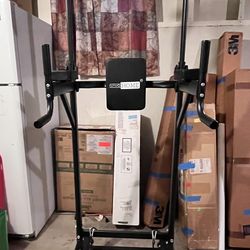 Power Tower, Pull Up Bar Stand Dip Station, Adjustable Heights, Training Chin Up Tower