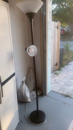 Black Double standing  lamp