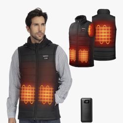Kemimoto Men's Heated Vest with Heated Hood (Size S, M,L,XL NEW 🔥$45
