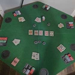 Marlboro poker table and chip set 