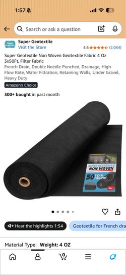 Soil Drainage Fabric