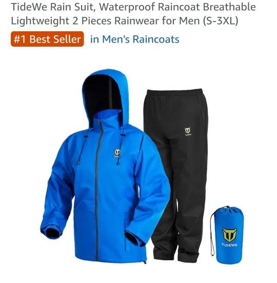 NEW TIDEWE RAIN SUIT WATERPROOF