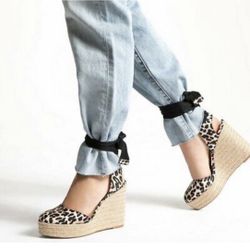 Jlo leopard wedges hot sale