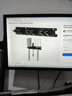 Suncast Resin Long Handle Tool Hanger, Black 25" (2-Pack)