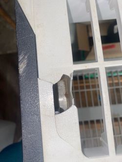 White Plastic Vent or Grille Panel – Broken