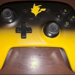 Pikachu Black and Yellow Wireless Controller PowerA 1513526-01 No Wire