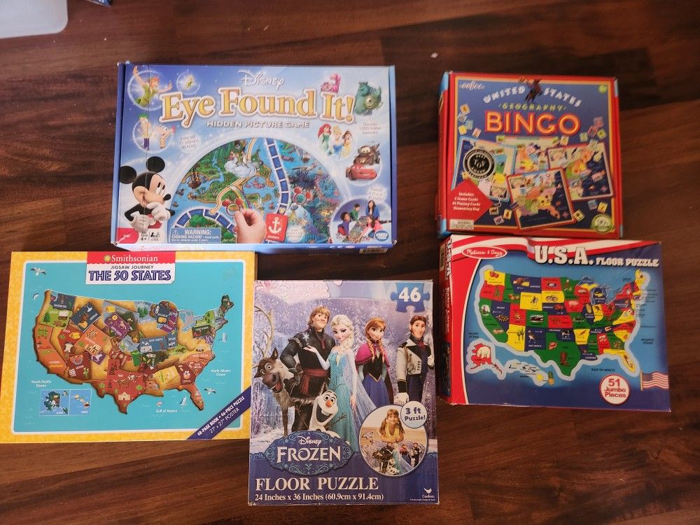 Puzzles, Bingo & Eye Found It! Disney