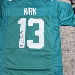 CHRISTIAN KIRK Signed Autograph Custom Jersey-Beckett Coa-Jacksonville Jaguars